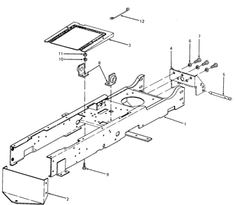 Frame And Drawbar Diagram and Parts List for 1320 147008-207400-130232100-131232F100-139232100 Cub Cadet Lawn Tractor